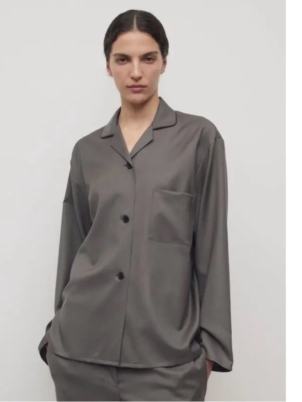 The Row Janine cashmere shirt